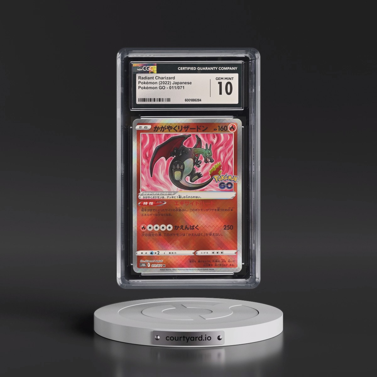 2022 Pokémon GO #011/071 Radiant Charizard - Holo (CGC 10 GEM MINT)