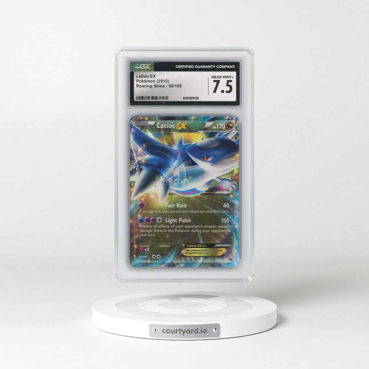 2015 Roaring Skies #58/108 Latios EX - Holo (CGC 7.5 NM+)