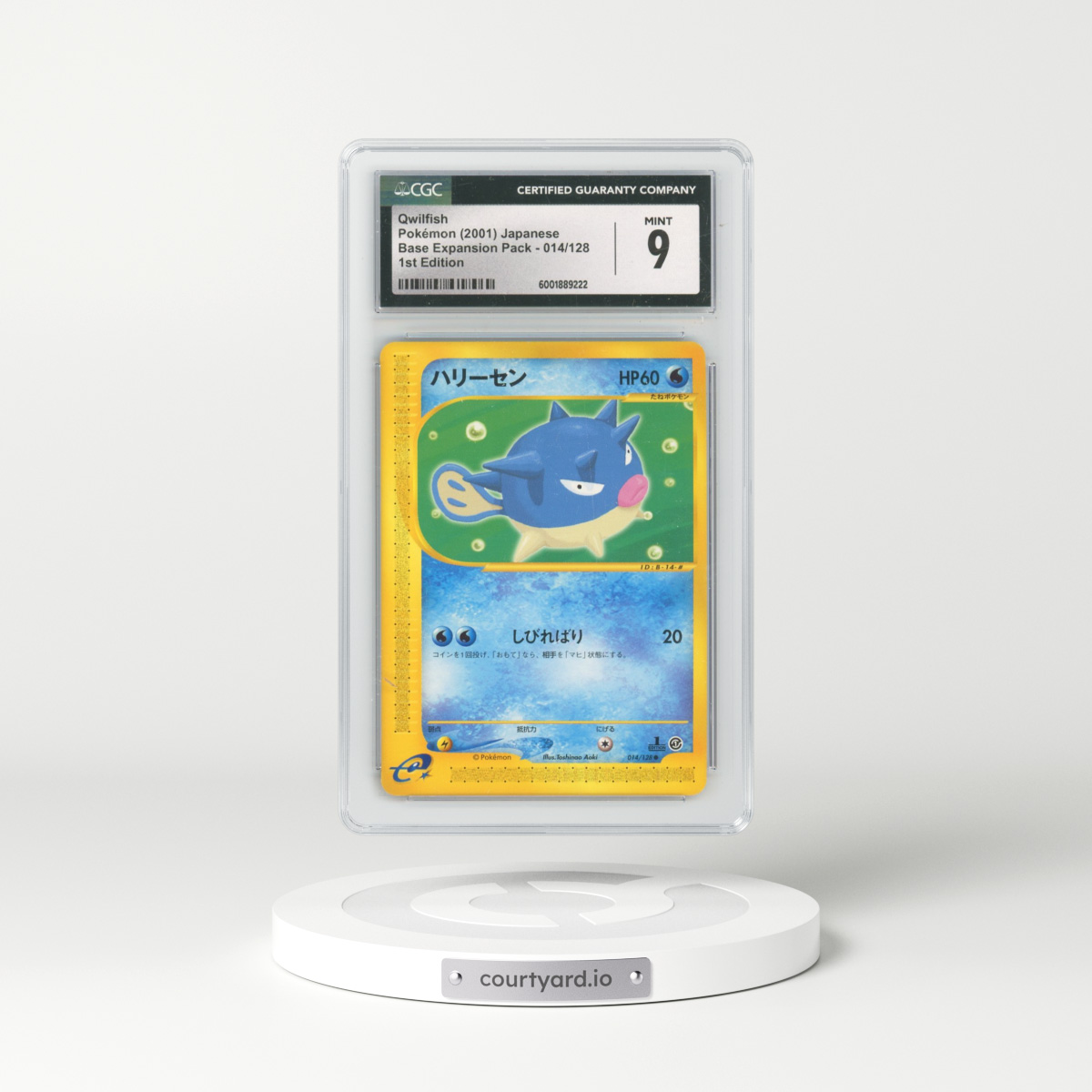 2001 Base Expansion Pack #014/128 Qwilfish - 1st Edition (CGC 9 MINT)