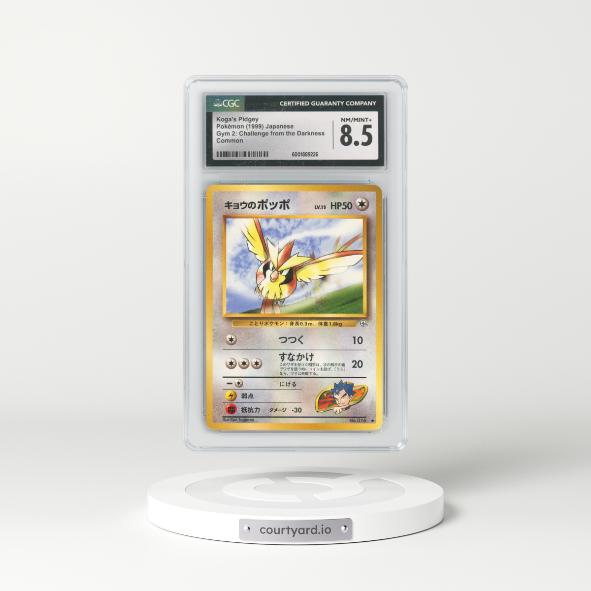 1999 Gym 2: Challenge from the Darkness #16 Koga's Pidgey - Common (CGC 8.5 NM-MT+)