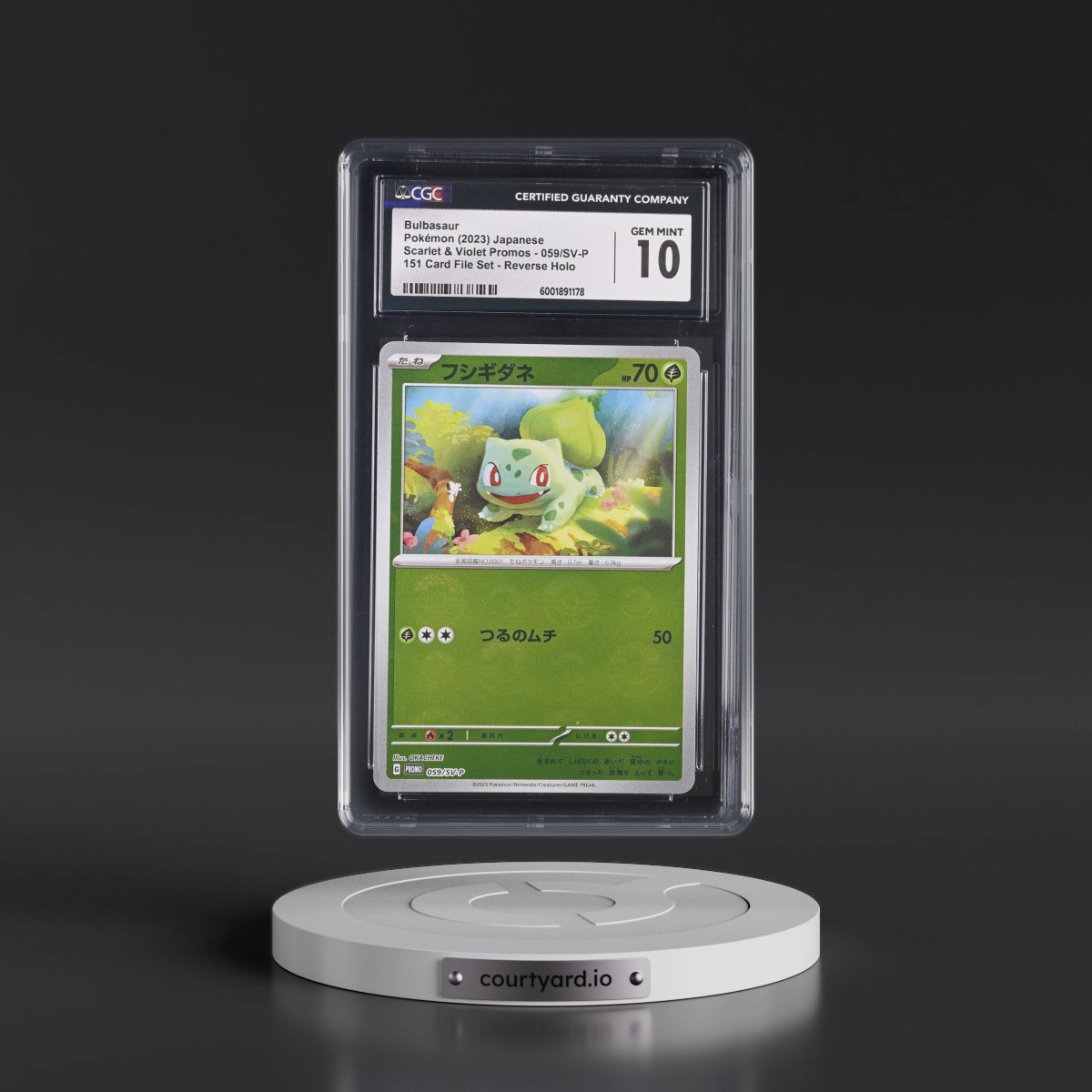 2022 Scarlet & Violet Promos #059/SV-P Bulbasaur - Reverse Holo 151 Card File Set Poké Ball (CGC 10 GEM MINT)