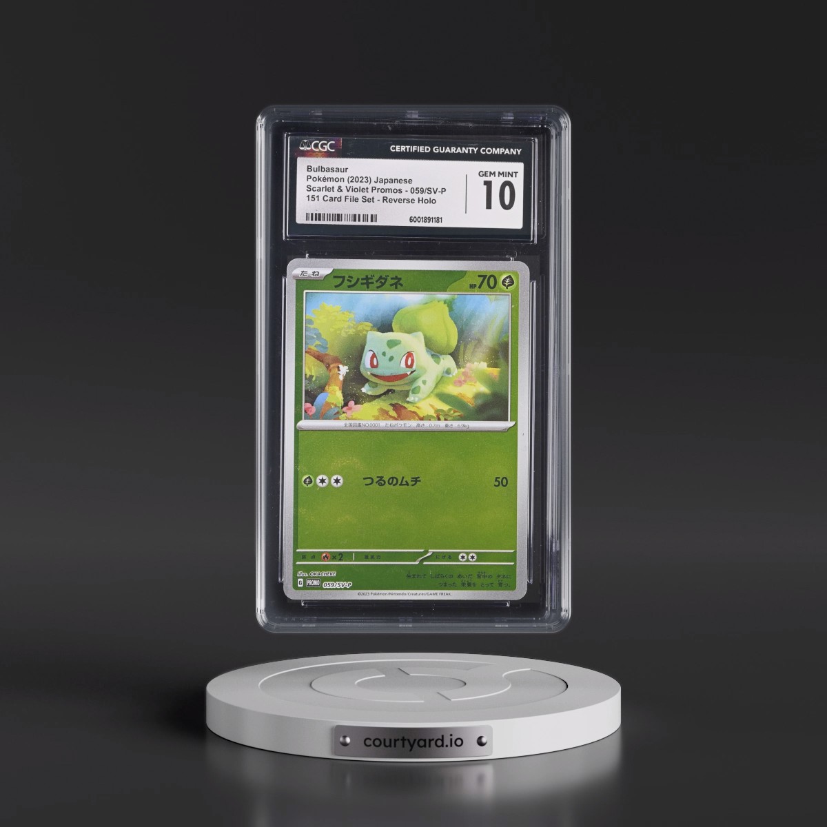 2022 Scarlet & Violet Promos #059/SV-P Bulbasaur - Reverse Holo 151 Card File Set Poké Ball (CGC 10 GEM MINT)