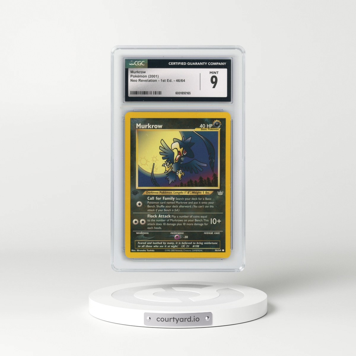 2001 Neo Revelation #46/64 Murkrow - 1st Edition (CGC 9 MINT)