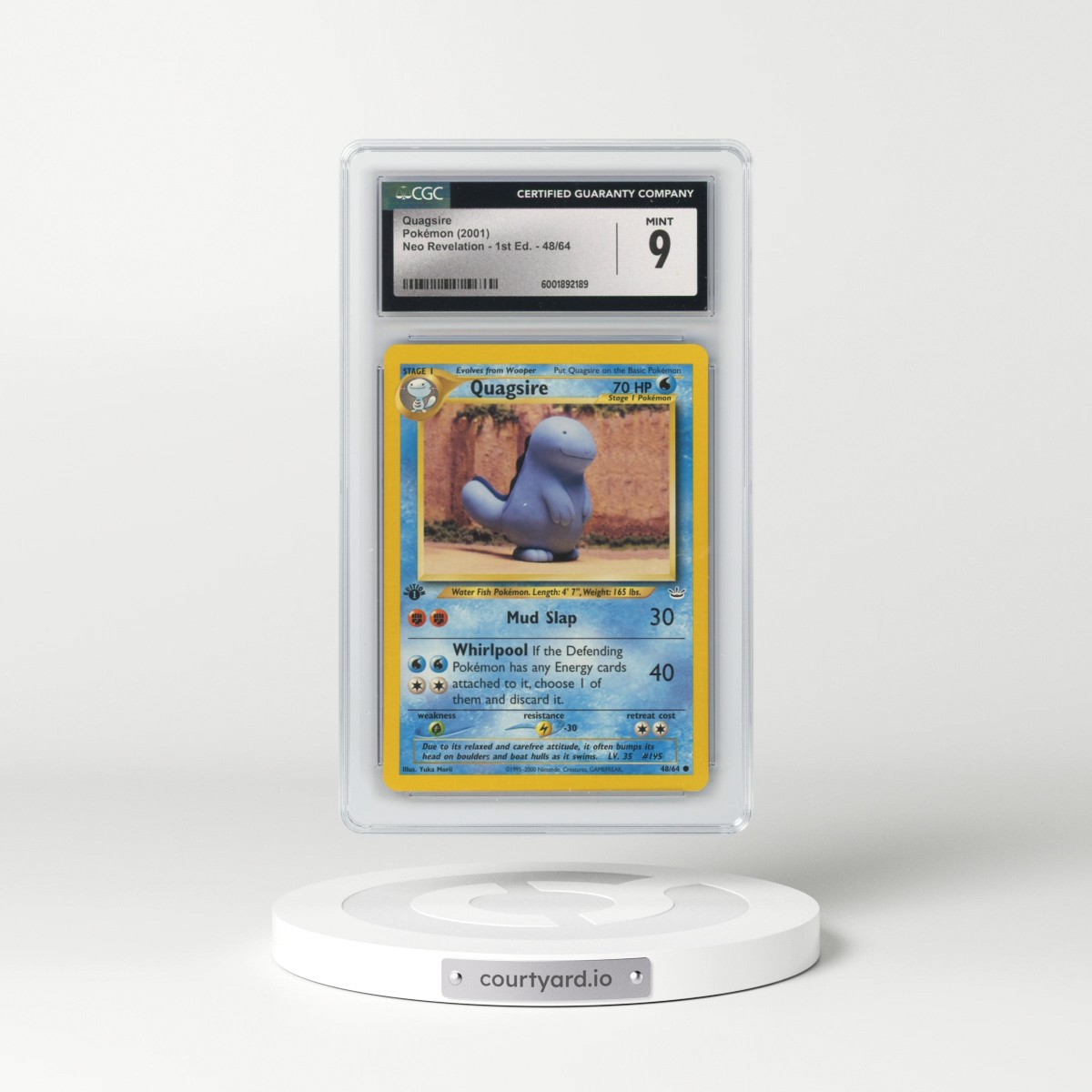 2001 Neo Revelation #48/64 Quagsire - 1st Edition (CGC 9 MINT)