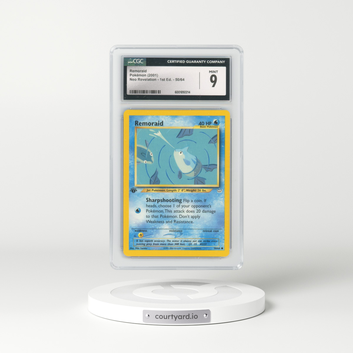 2001 Neo Revelation #50/64 Remoraid - 1st Edition (CGC 9 MINT)