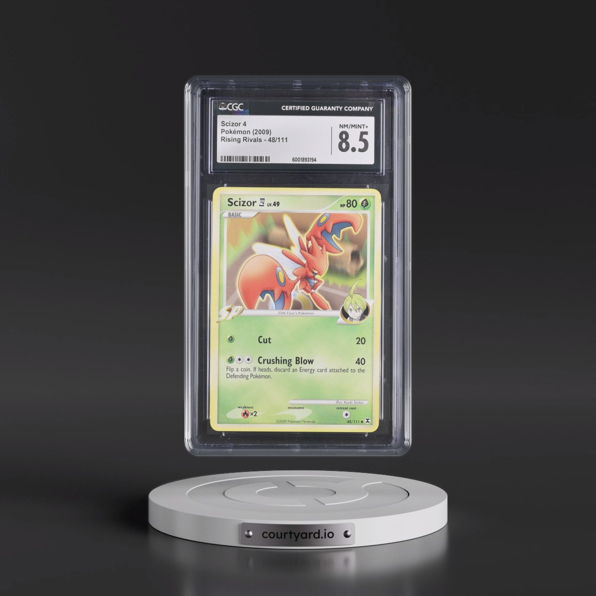2009 Rising Rivals #48/111 Scizor 4 (CGC 8.5 NM-MT+)