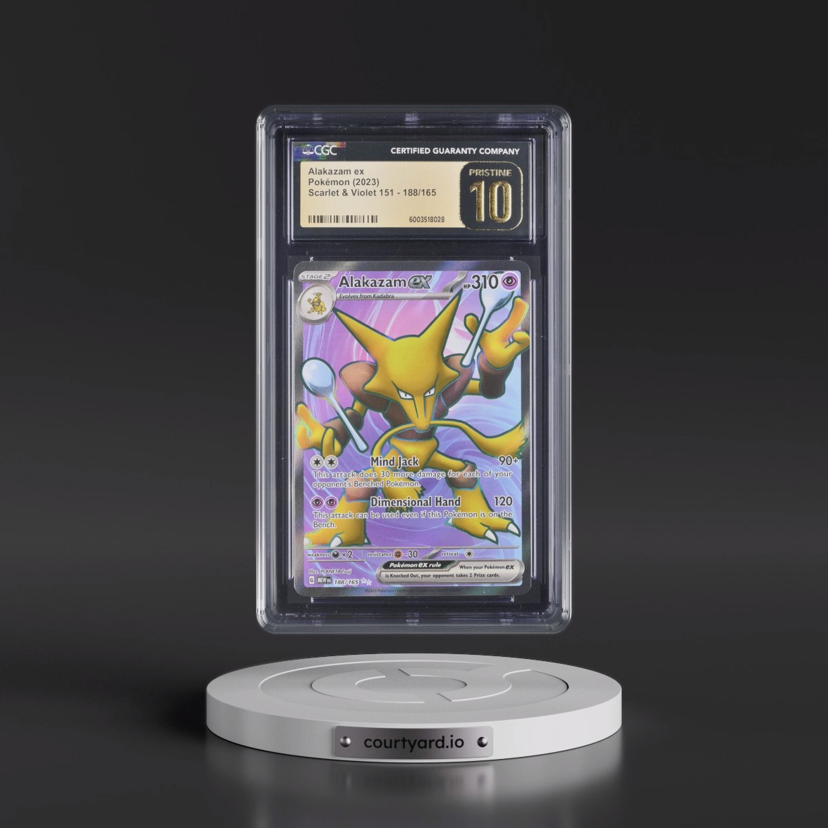 2023 Scarlet & Violet 151 - MEW EN #188/165 Alakazam ex - Ultra Rare Holo (CGC 10 PRISTINE)
