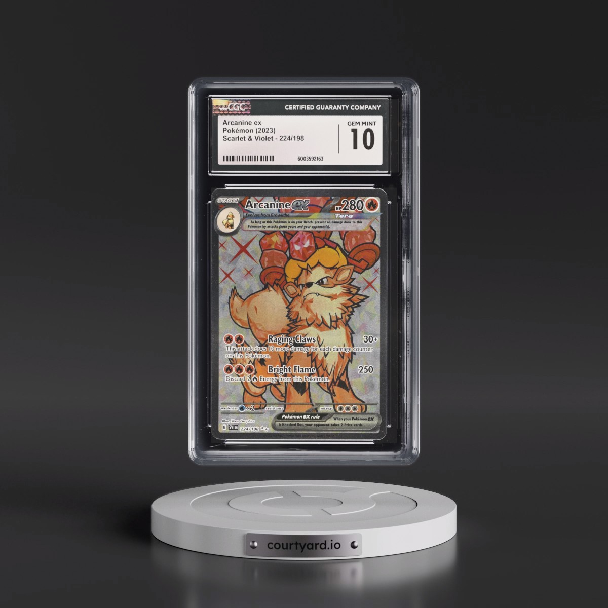 2023 Scarlet & Violet #224/198 Arcanine ex - Ultra Rare Holo (CGC 10 GEM MINT)