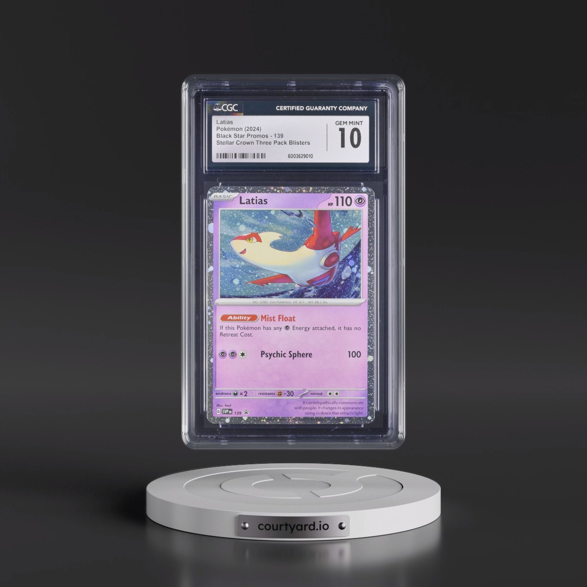 2023 Black Star Promos - Scarlet & Violet SVP EN #139 Latias - Stellar Crown 3-Pack Blister (Cosmos Holo) (CGC 10 GEM MINT)