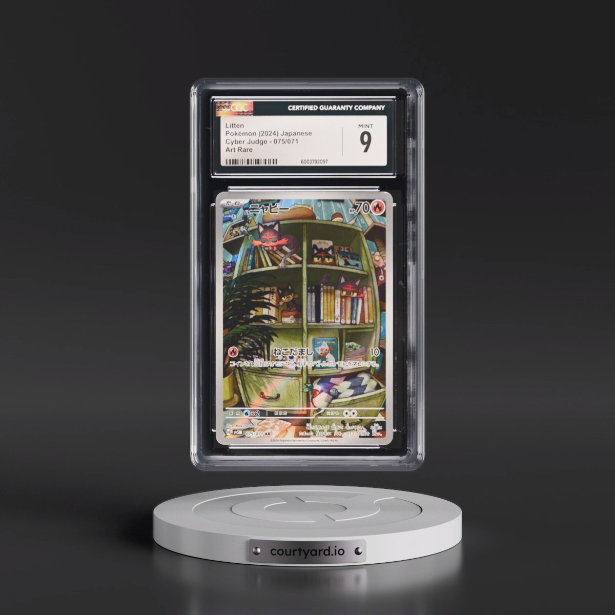 2024 Cyber Judge #075/071 Litten - Art Rare Holo (CGC 9 MINT)