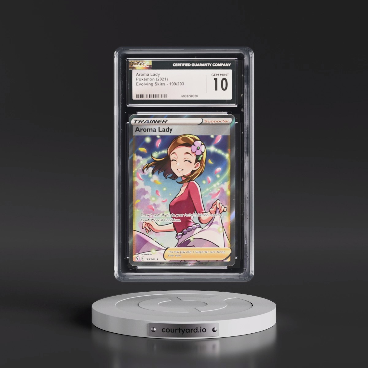 2021 Evolving Skies #199/203 Aroma Lady - Ultra Rare Holo (CGC 10 GEM MINT)