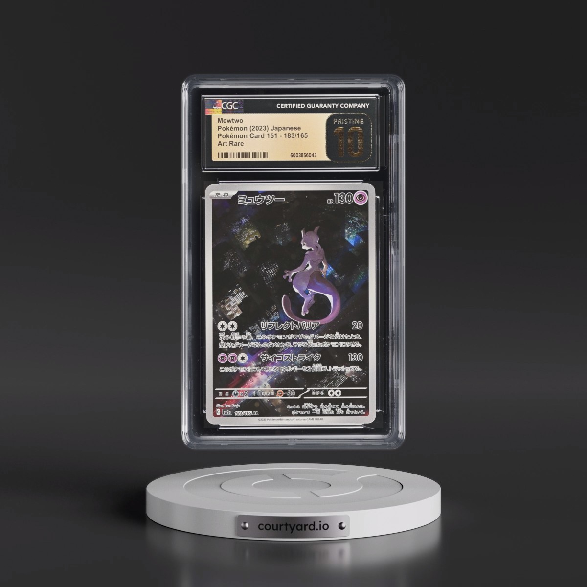 2023 Pokémon Card 151 #183/165 Mewtwo - Art Rare Holo (CGC 10 PRISTINE)