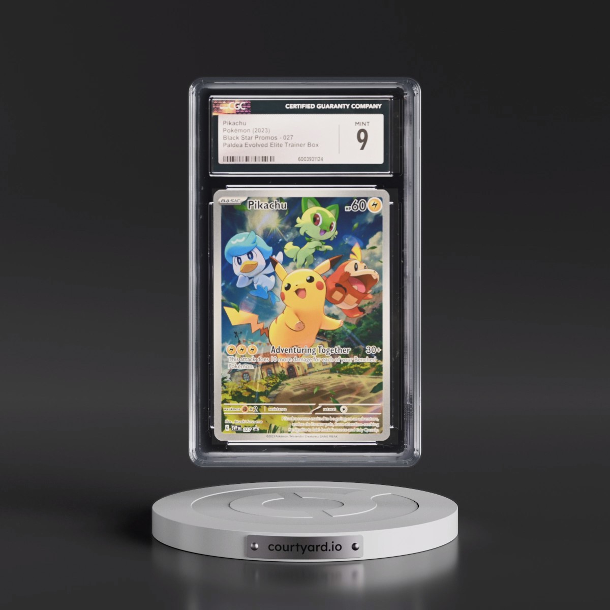 2023 Black Star Promos - Scarlet & Violet SVPEN #027 Pikachu - Paldea Evolved Elite Trainer Box (Holo) (CGC 9 MINT)