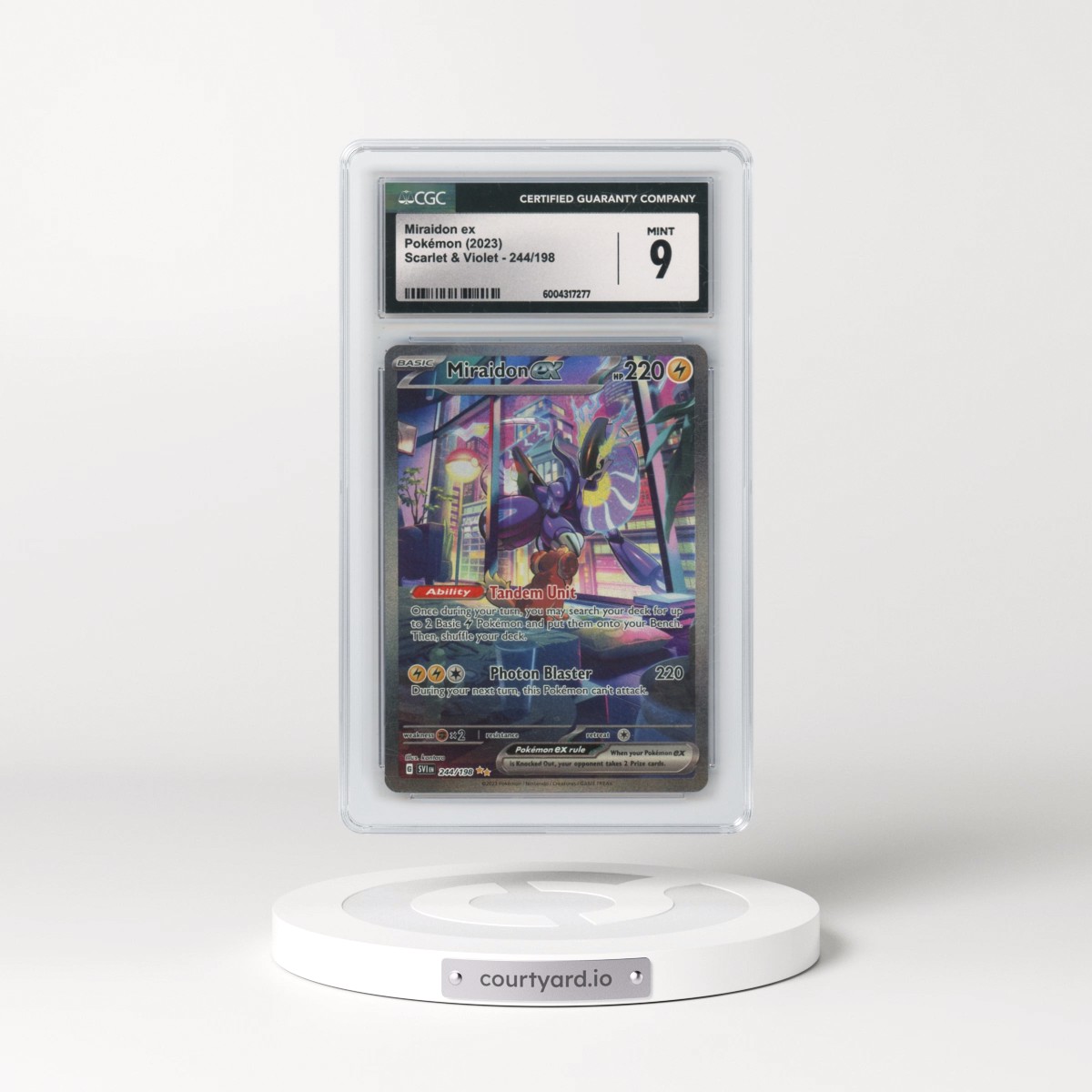 2023 Scarlet & Violet #244/198 Miraidon ex - Special Illustration Rare (Holo) (CGC 9 MINT)