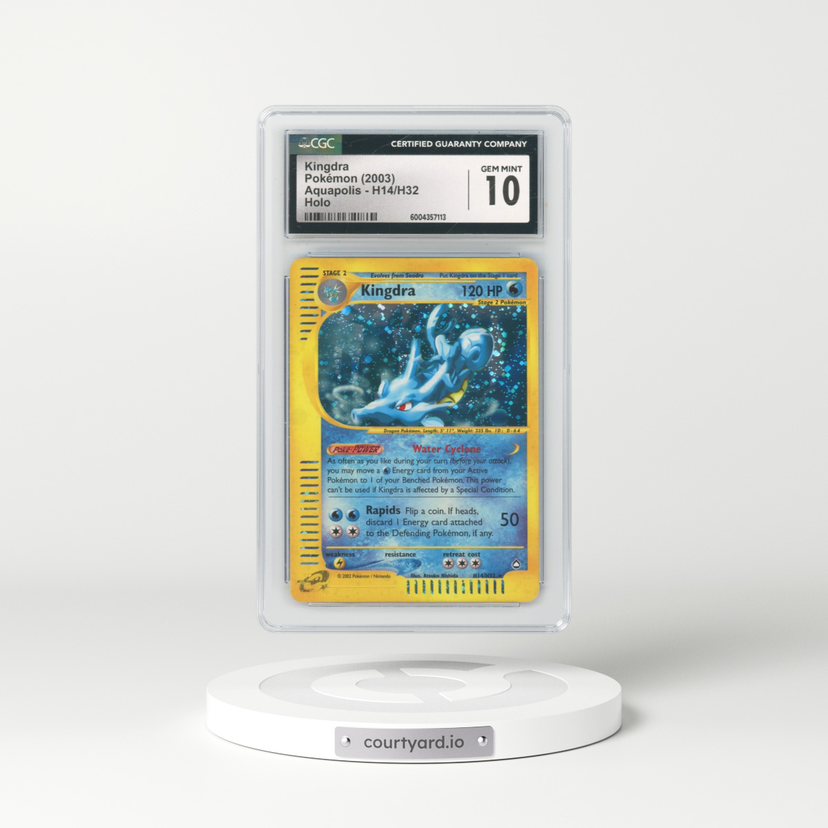 2003 Aquapolis #H14/H32 Kingdra - Holo (CGC 10 GEM MINT)