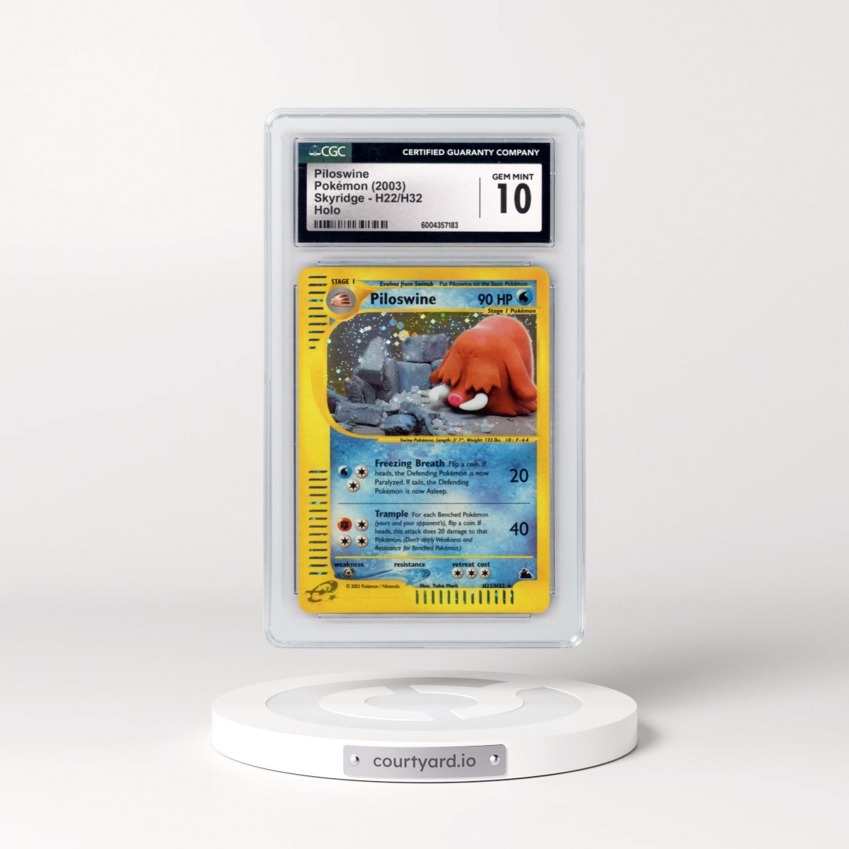 2003 Skyridge #H22/H32 Piloswine - Holo (CGC 10 GEM MINT)
