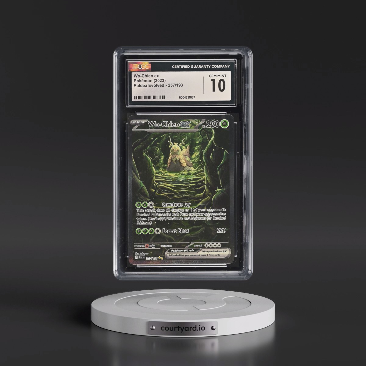 2023 Paldea Evolved - PAL EN #257/193 Wo-Chien ex - Special Illustration Rare (Holo) (CGC 10 GEM MINT)