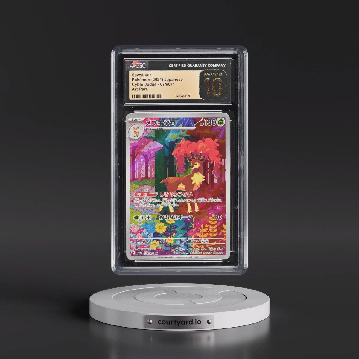 2024 Cyber Judge #074/071 Sawsbuck - Art Rare Holo (CGC 10 PRISTINE)