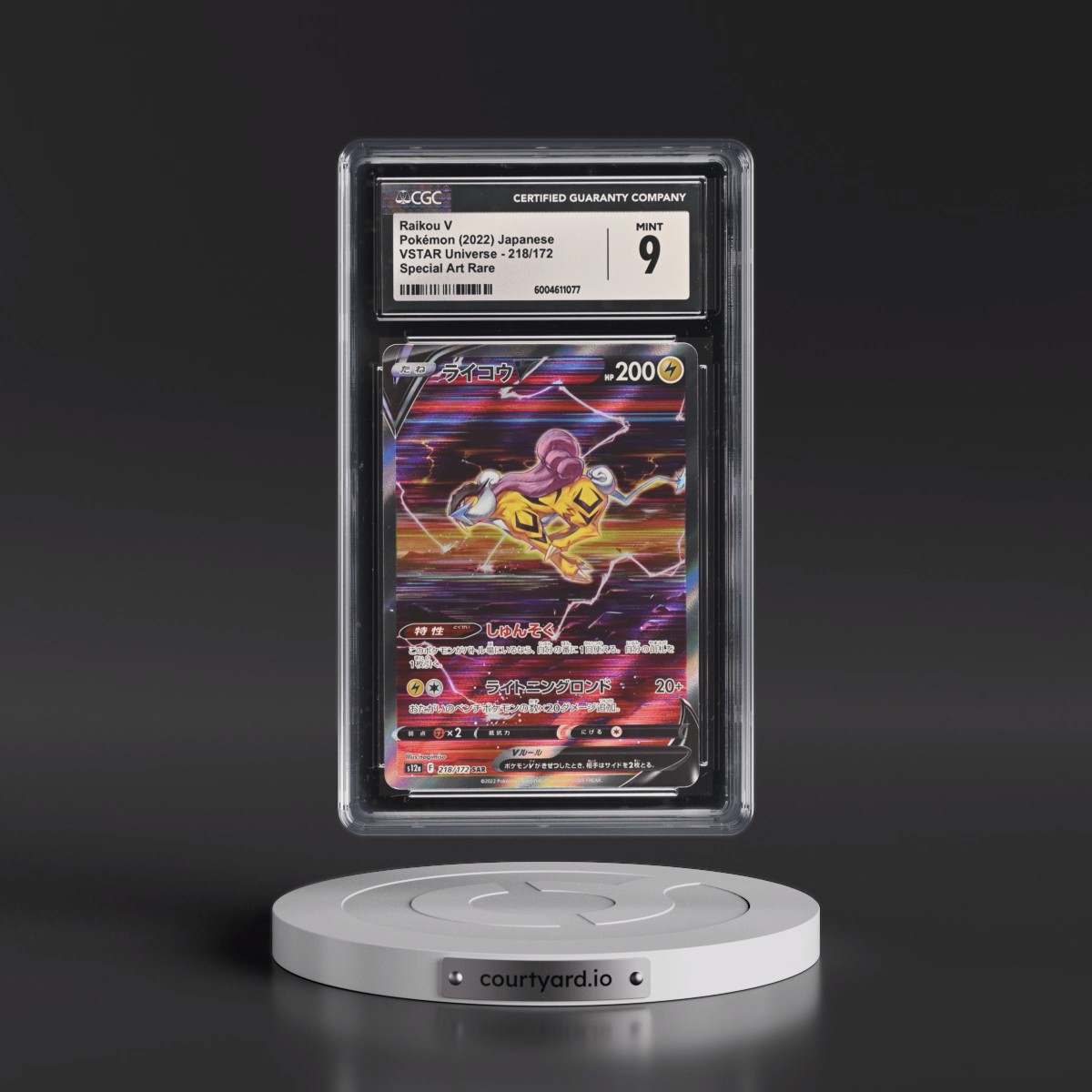 2022 VSTAR Universe Raikou V - Special Art Rare Holo #218/172 CGC 9