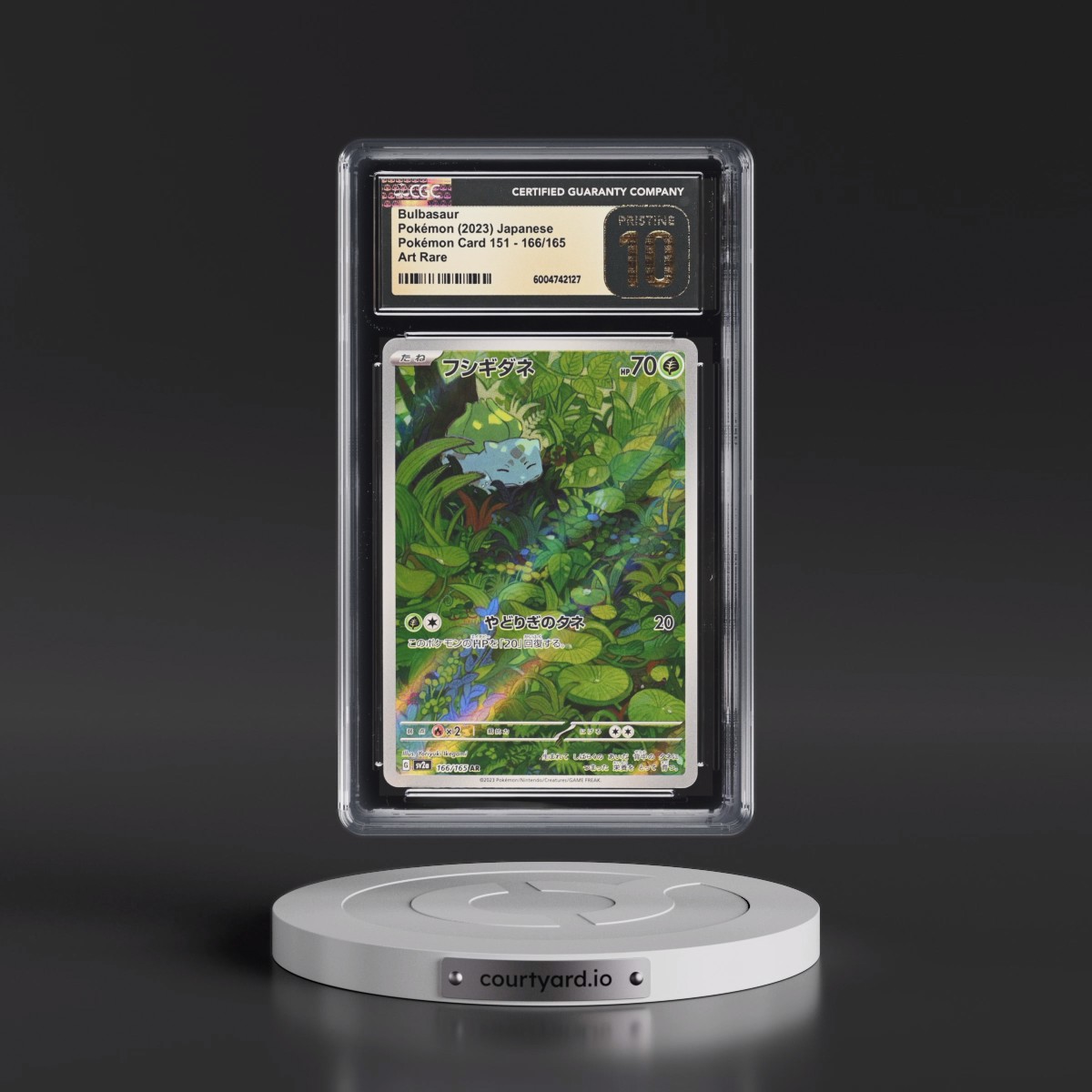 2023 Pokémon Card 151 #166/165 Bulbasaur - Art Rare Holo (CGC 10 PRISTINE)