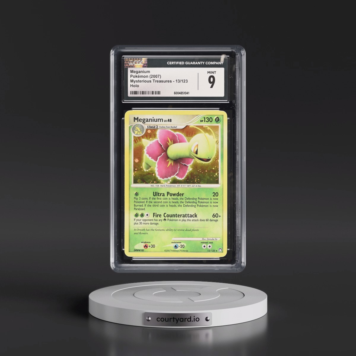 2007 Mysterious Treasures #13/123 Meganium - Holo (CGC 9 MINT)