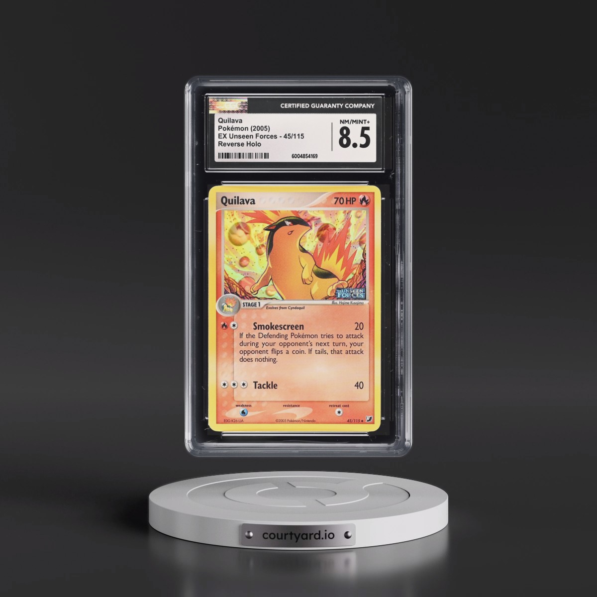 2005 EX Unseen Forces #45/115 Quilava - Reverse Holo (CGC 8.5 NM-MT+)