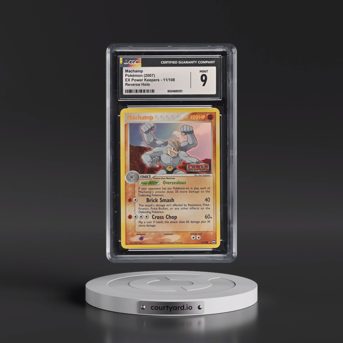 2007 EX Power Keepers #11/108 Machamp - Reverse Holo (CGC 9 MINT)