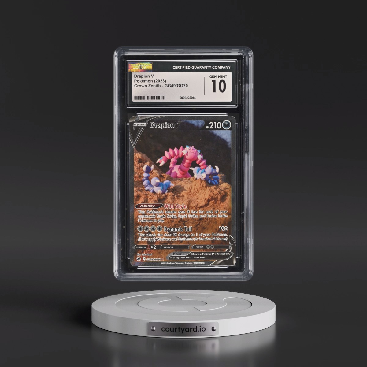 2023 Crown Zenith #GG49/GG70 Drapion V - Galarian Gallery Holo (CGC 10 GEM MINT)