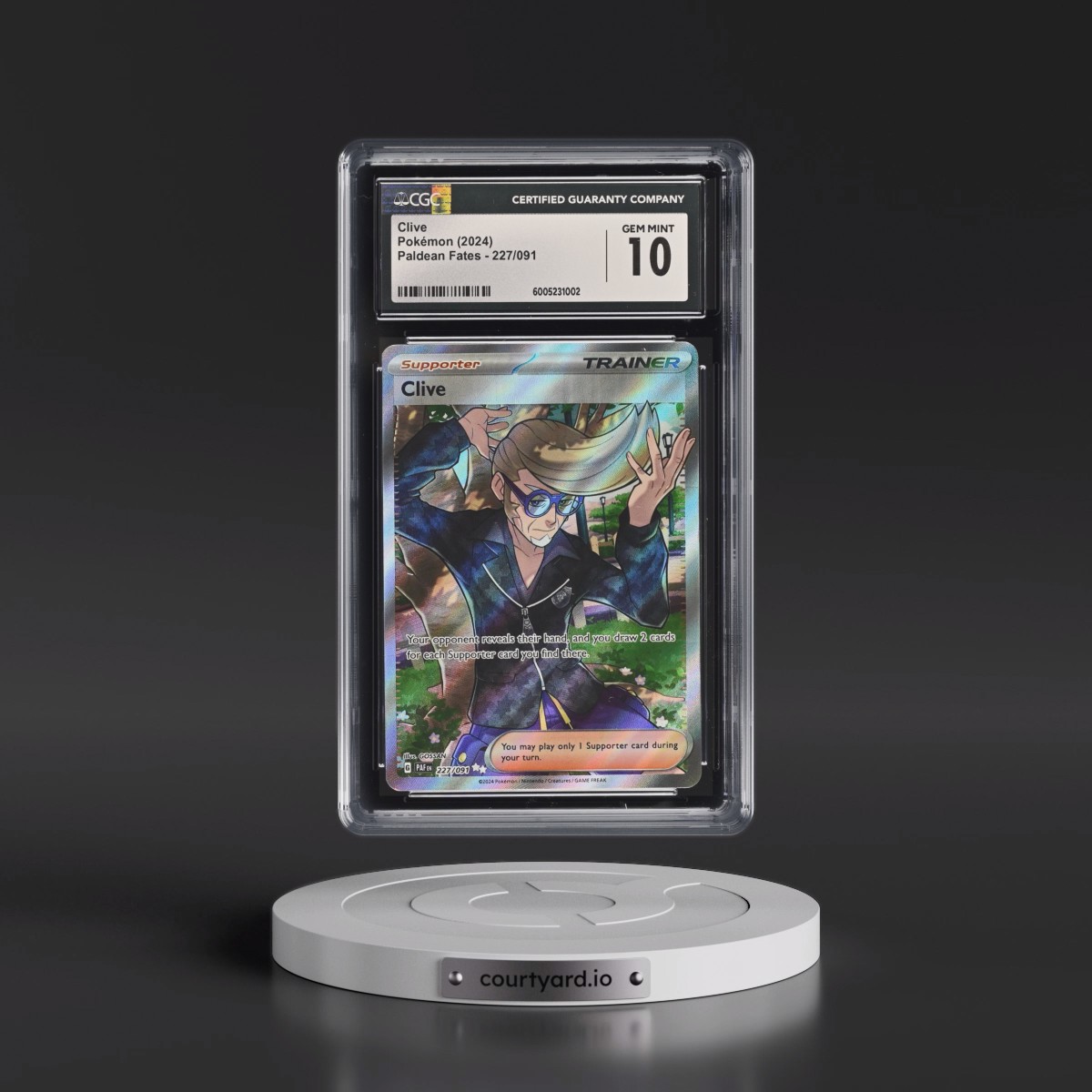 2024 Pokémon Paf EN-Paldean Fates #227 Clive - Ultra Rare (CGC 10 GEM MINT)