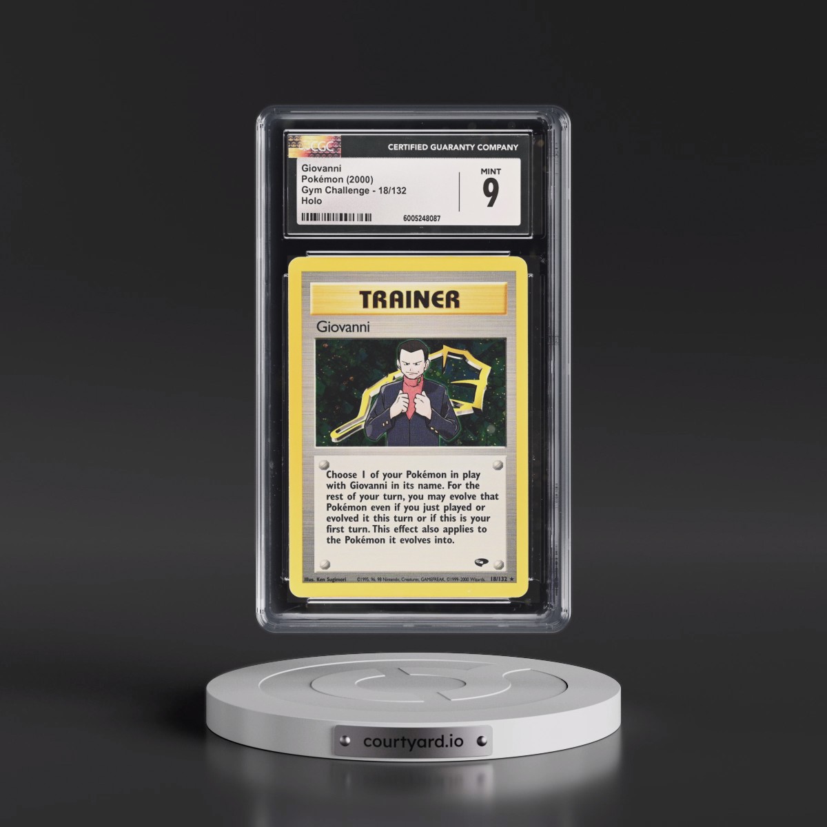 2000 Gym Challenge #18/132 Giovanni - Holo (CGC 9 MINT)