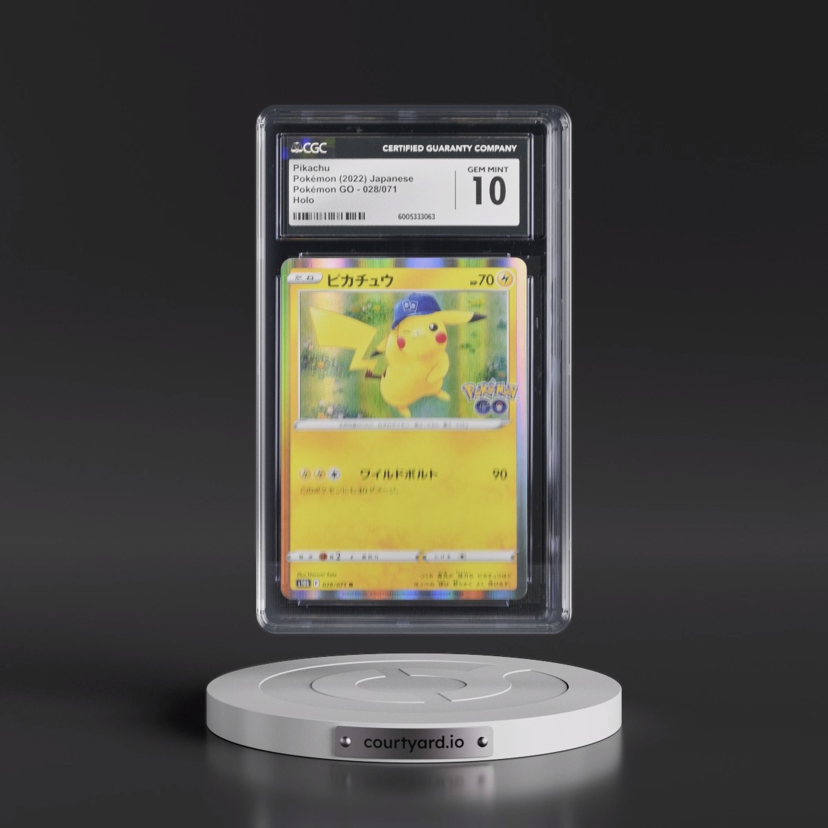 2022 Pokémon GO #028/071 Pikachu - Holo (CGC 10 GEM MINT)