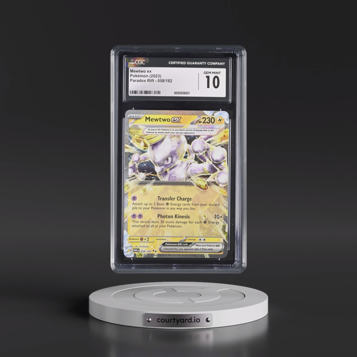 2023 Paradox Rift - PAR EN #058/182 Mewtwo ex - Holo (CGC 10 GEM MINT)