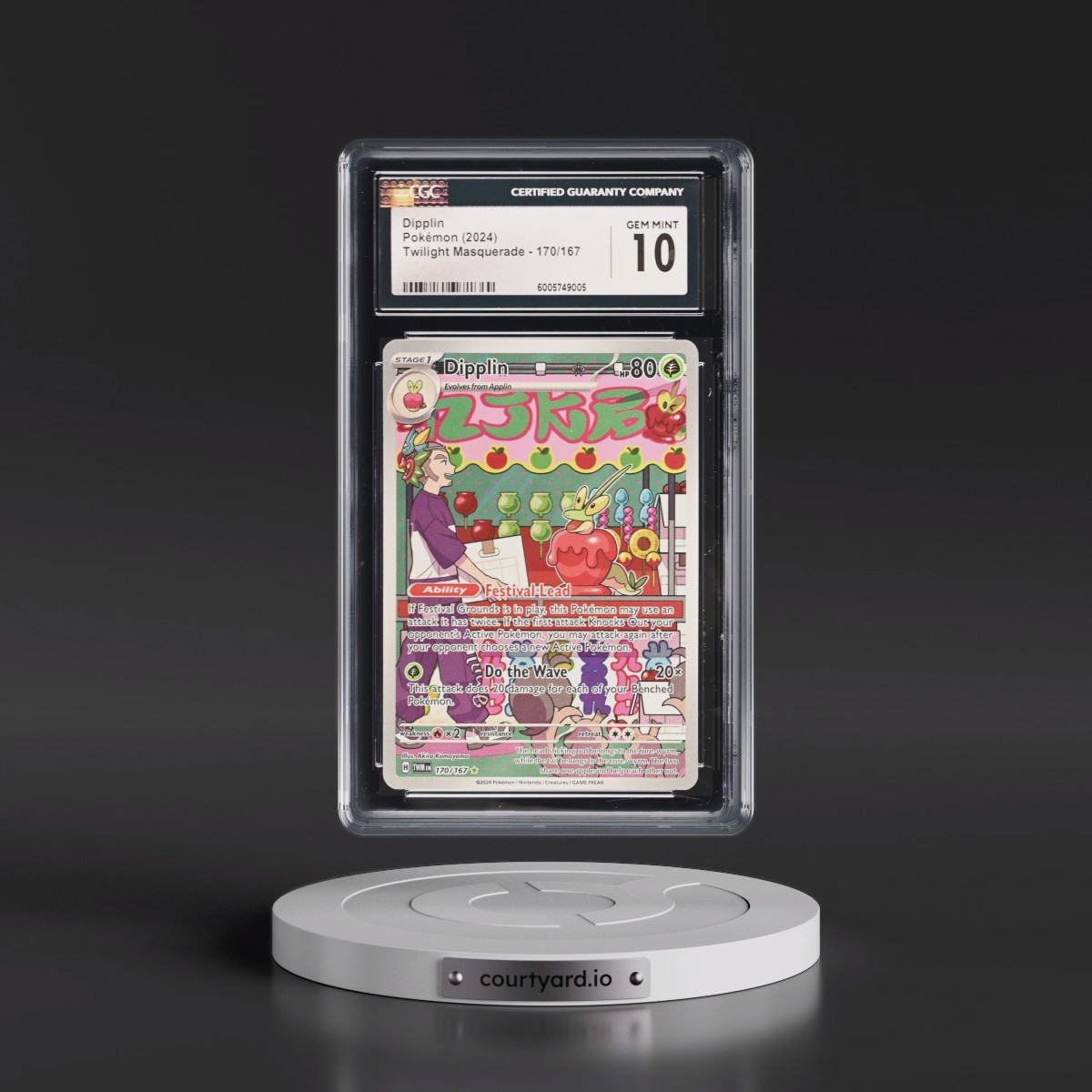 2024 Twilight Masquerade - TWM EN #170/167 Dipplin - Illustration Rare Holo (CGC 10 GEM MINT)
