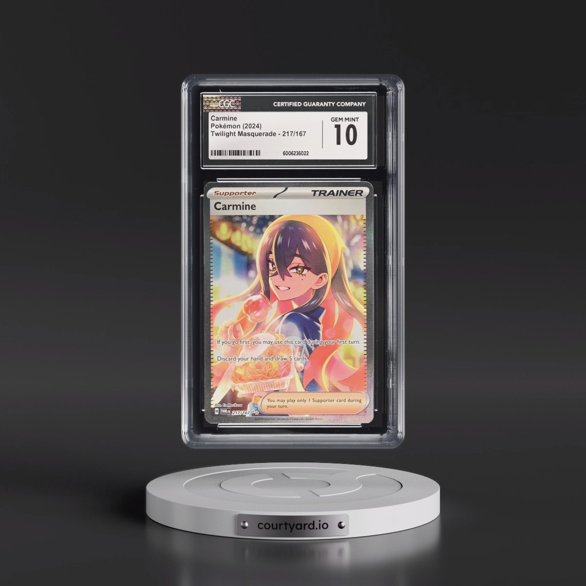 2024 Twilight Masquerade - TWM EN #217/167 Carmine - Special Illustration Rare (Holo) (CGC 10 GEM MINT)