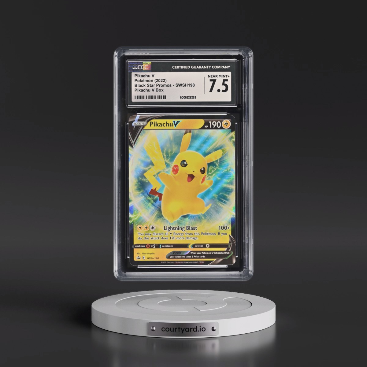 2017 Black Star Promos - Sword & Shield Pikachu V - Holo #SWSH198 CGC 7.5