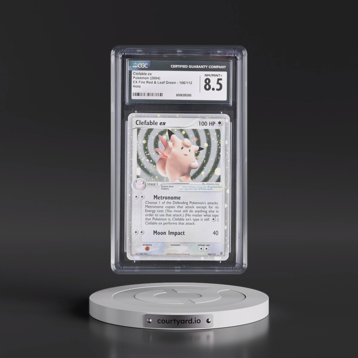 2004 EX Fire Red & Leaf Green #106/112 Clefable ex - Holo (CGC 8.5 NM-MT+)