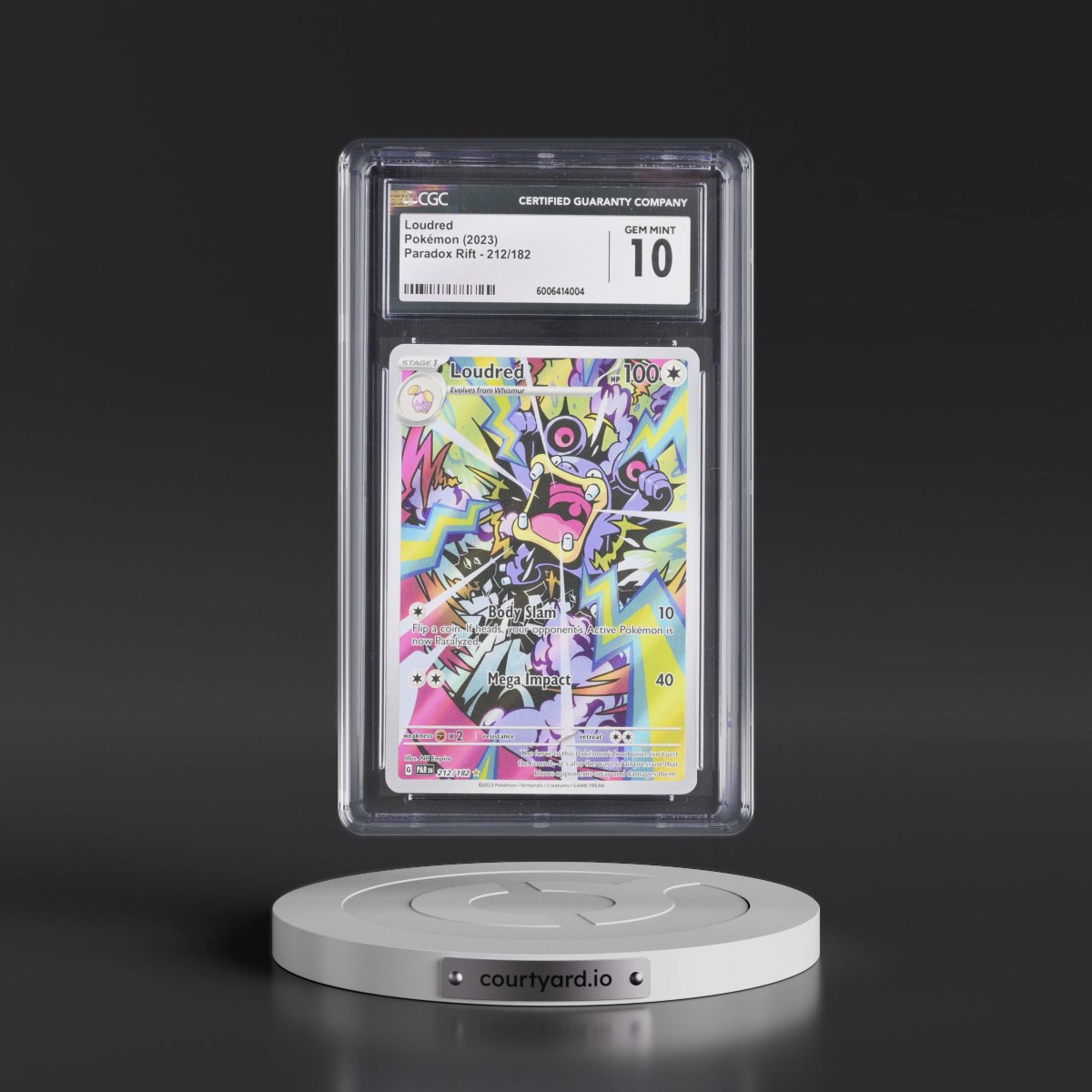 2023 Paradox Rift - PAR EN #212/182 Loudred - Illustration Rare Holo (CGC 10 GEM MINT)