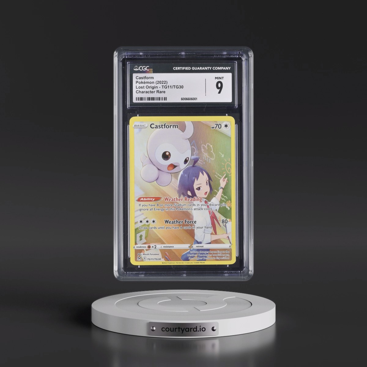 2022 Lost Origin #TG11/TG30 Castform - Trainer Gallery Holo (CGC 9 MINT)