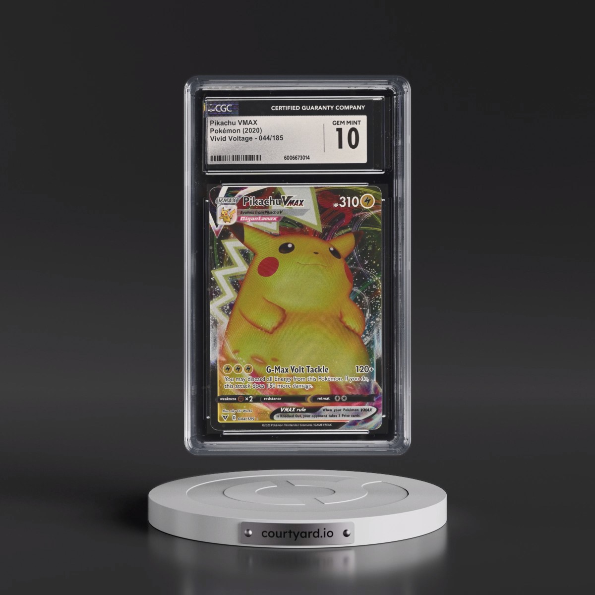 2020 Vivid Voltage #044/185 Pikachu VMAX - Holo (CGC 10 GEM MINT)