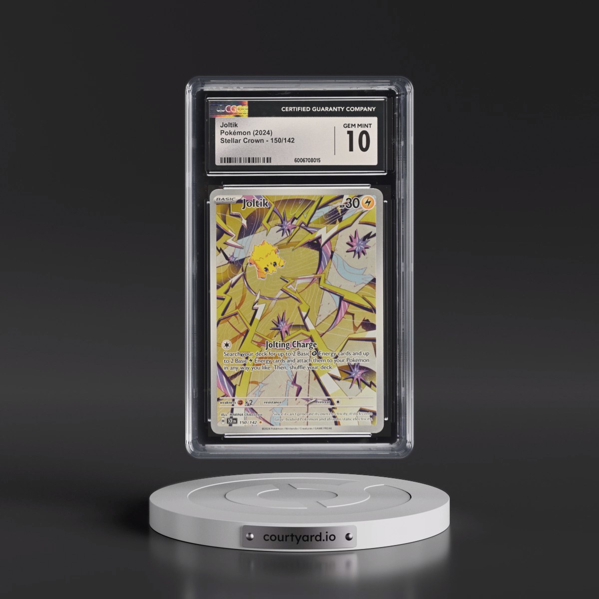 2024 Stellar Crown - SCR EN #150/142 Joltik - Illustration Rare Holo (CGC 10 GEM MINT)