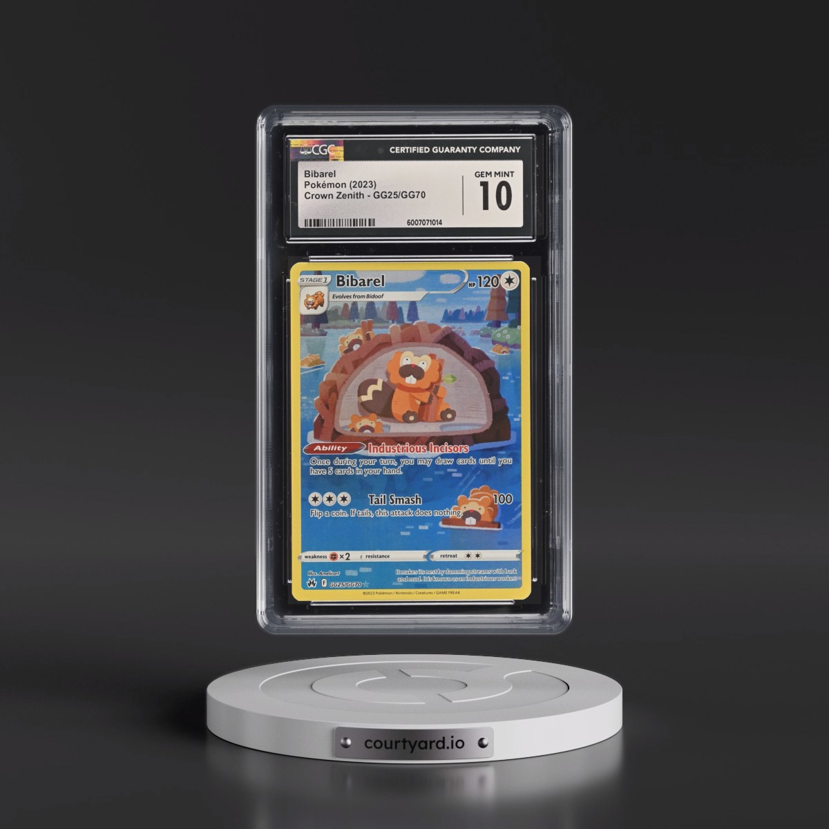 2023 Crown Zenith #GG25/GG70 Bibarel - Galarian Gallery Holo (CGC 10 GEM MINT)