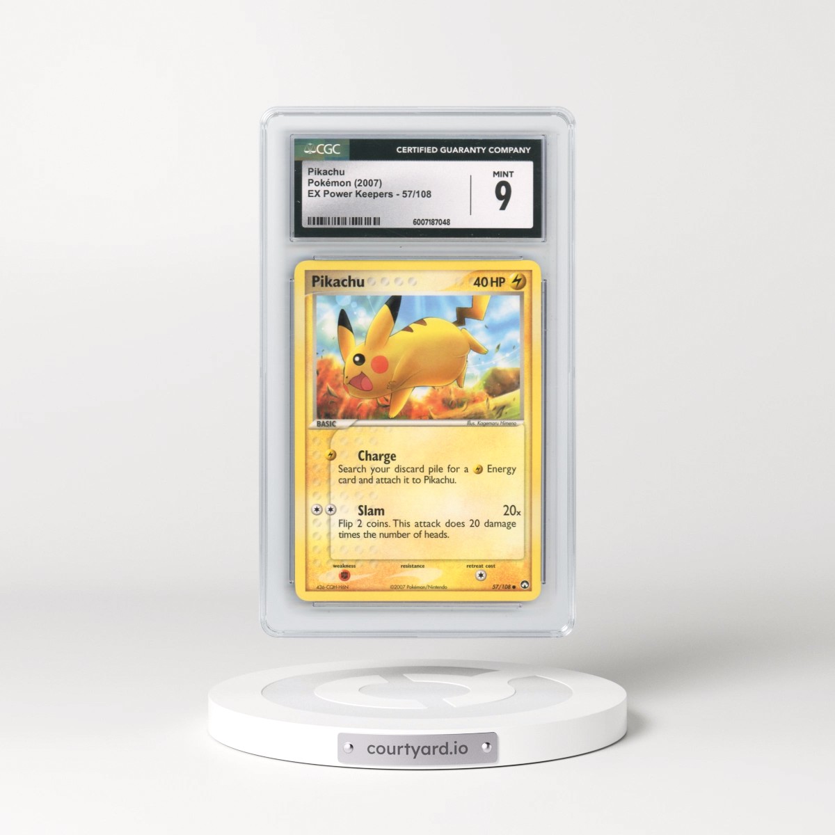 2007 EX Power Keepers #57/108 Pikachu (CGC 9 MINT)