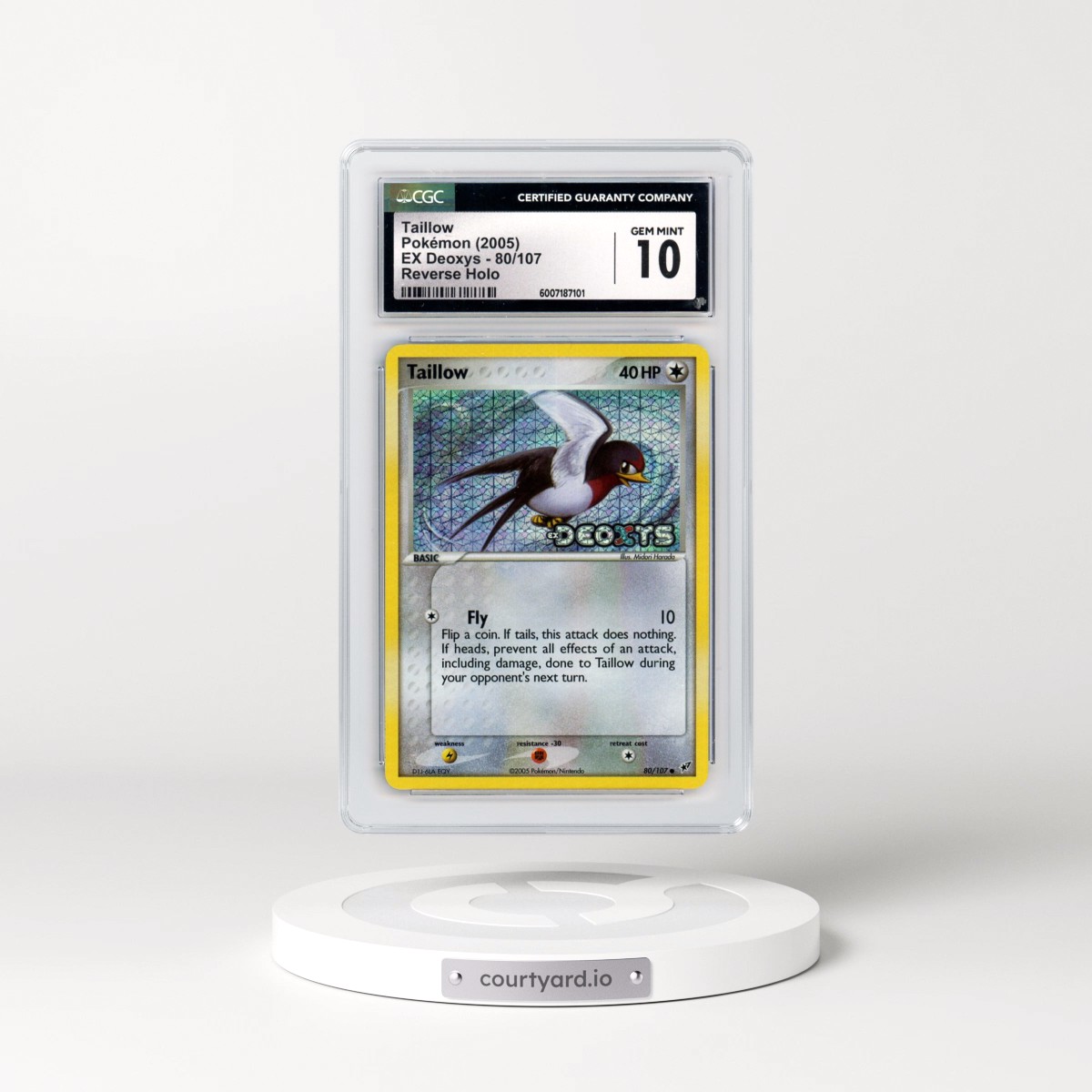 2005 EX Deoxys #80/107 Taillow - Reverse Holo (CGC 10 GEM MINT)