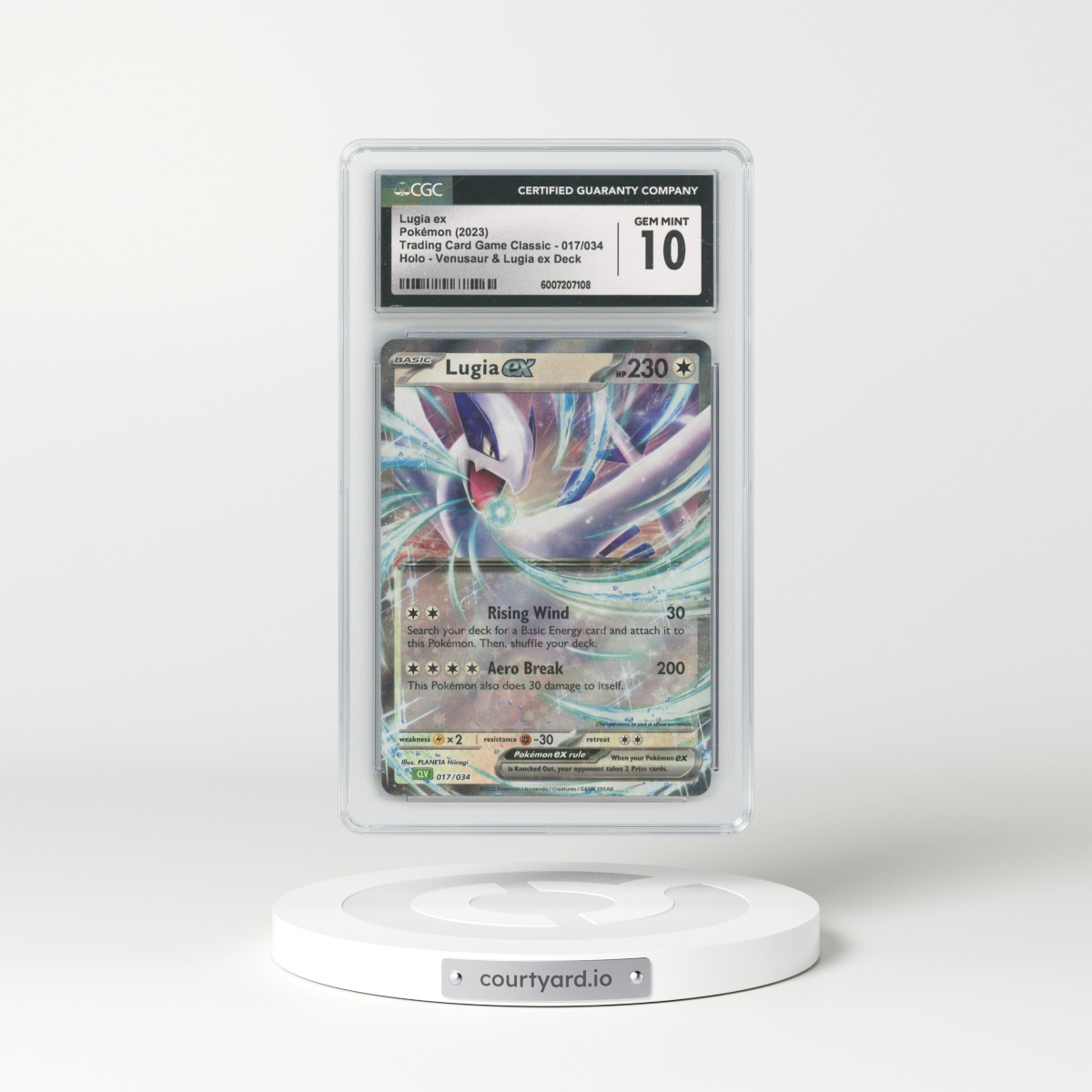 2023 Trading Card Game Classic - CLV, CLC, CLB #017/034 Lugia ex - Holo Venusaur & Lugia ex Deck - CLV (CGC 10 GEM MINT)