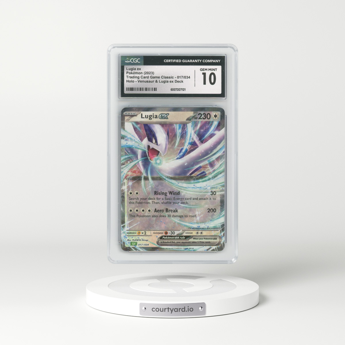 2023 Trading Card Game Classic - CLV, CLC, CLB #017/034 Lugia ex - Holo Venusaur & Lugia ex Deck - CLV (CGC 10 GEM MINT)
