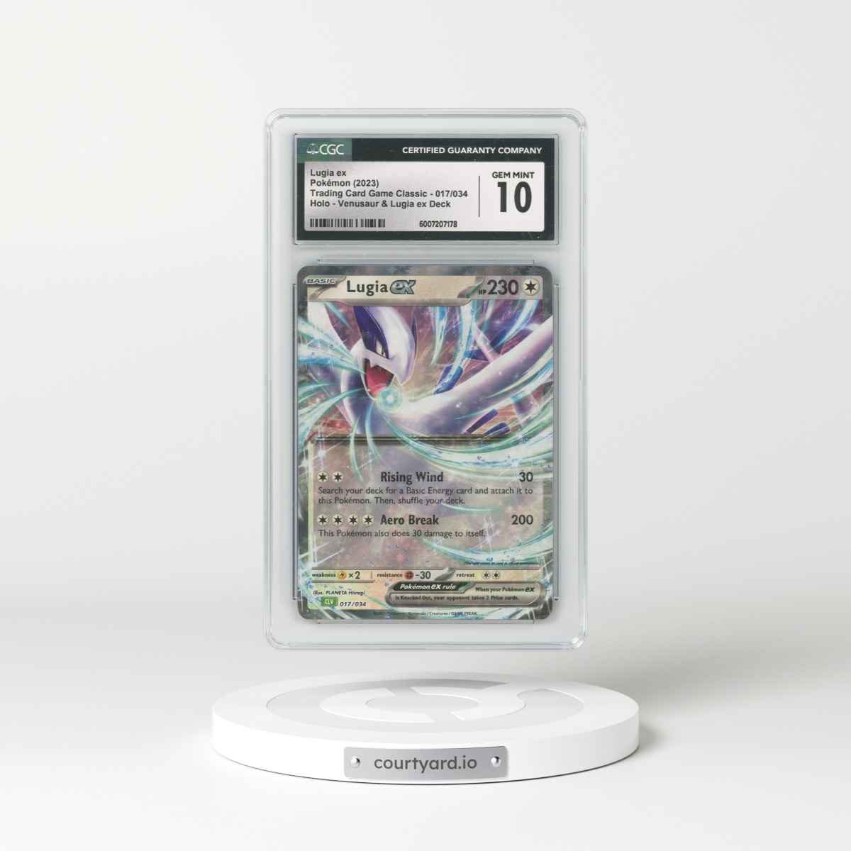 2023 Trading Card Game Classic - CLV, CLC, CLB #017/034 Lugia ex - Holo Venusaur & Lugia ex Deck - CLV (CGC 10 GEM MINT)