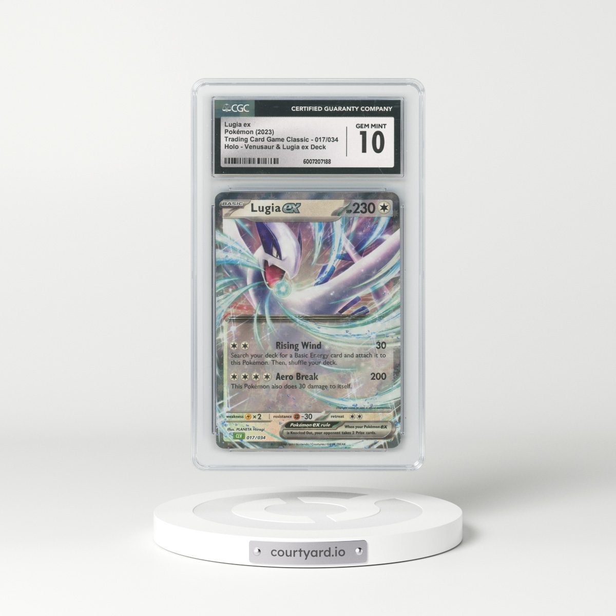 2023 Trading Card Game Classic - CLV, CLC, CLB #017/034 Lugia ex - Holo Venusaur & Lugia ex Deck - CLV (CGC 10 GEM MINT)