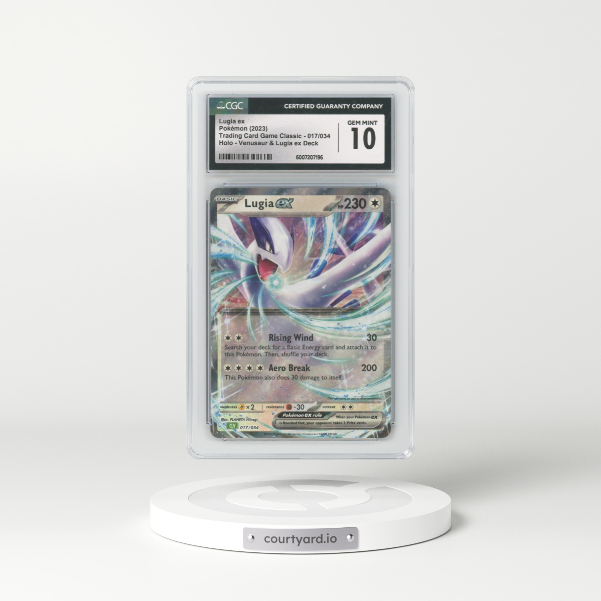 2023 Trading Card Game Classic - CLV, CLC, CLB #017/034 Lugia ex - Holo Venusaur & Lugia ex Deck - CLV (CGC 10 GEM MINT)