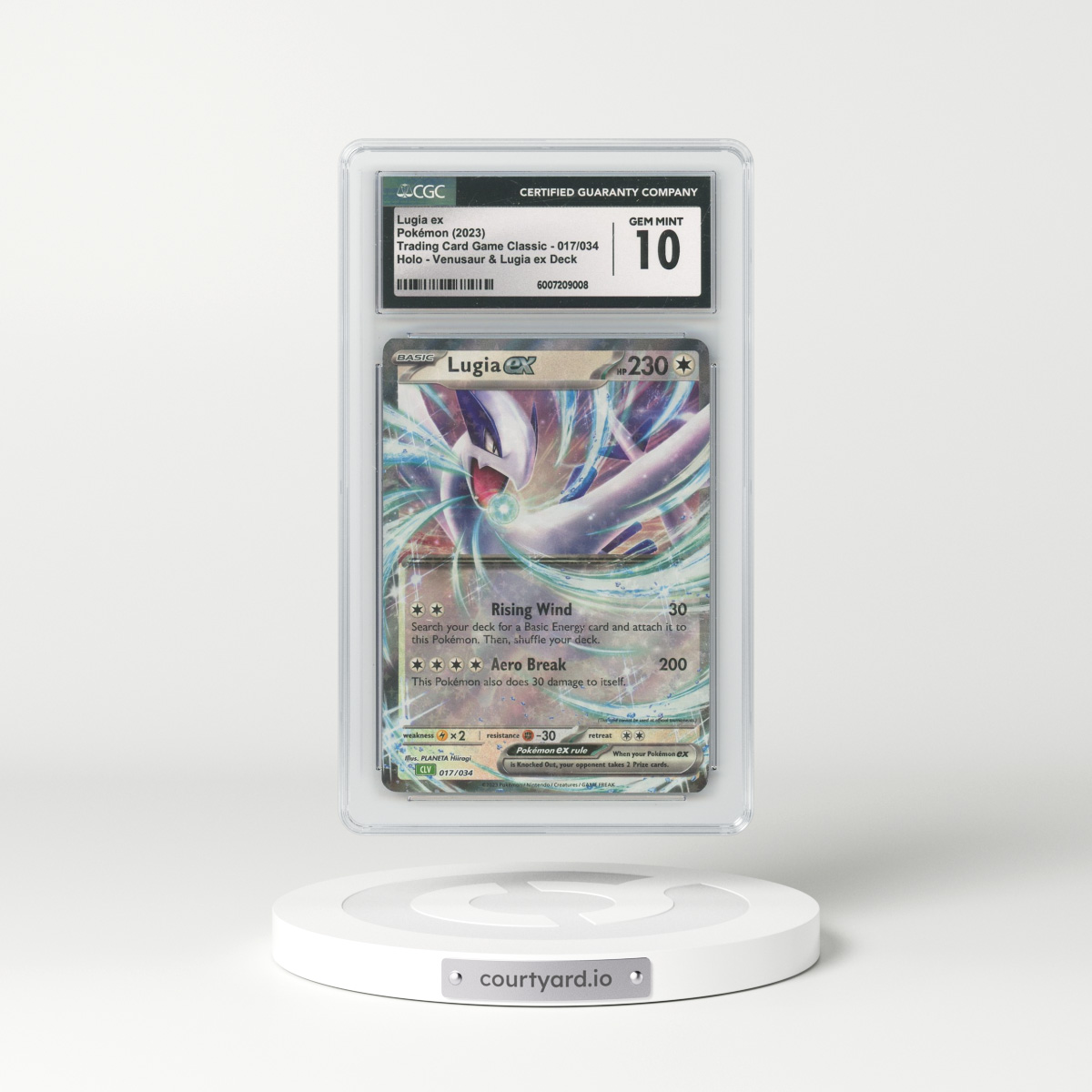 2023 Trading Card Game Classic - CLV, CLC, CLB #017/034 Lugia ex - Holo Venusaur & Lugia ex Deck - CLV (CGC 10 GEM MINT)