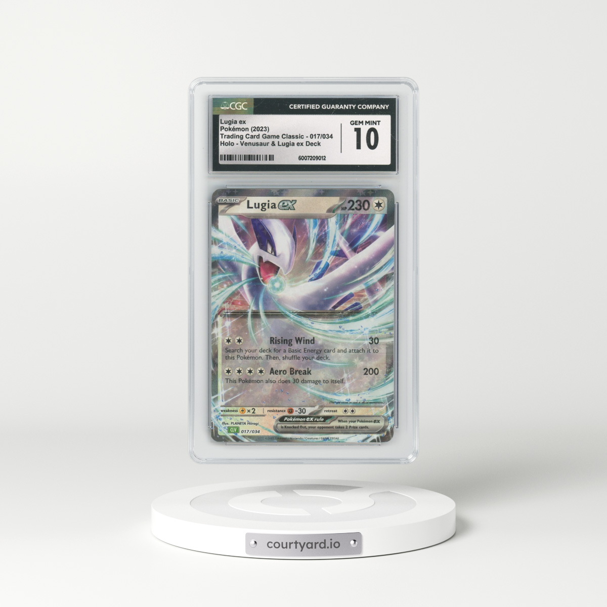 2023 Trading Card Game Classic - CLV, CLC, CLB #017/034 Lugia ex - Holo Venusaur & Lugia ex Deck - CLV (CGC 10 GEM MINT)